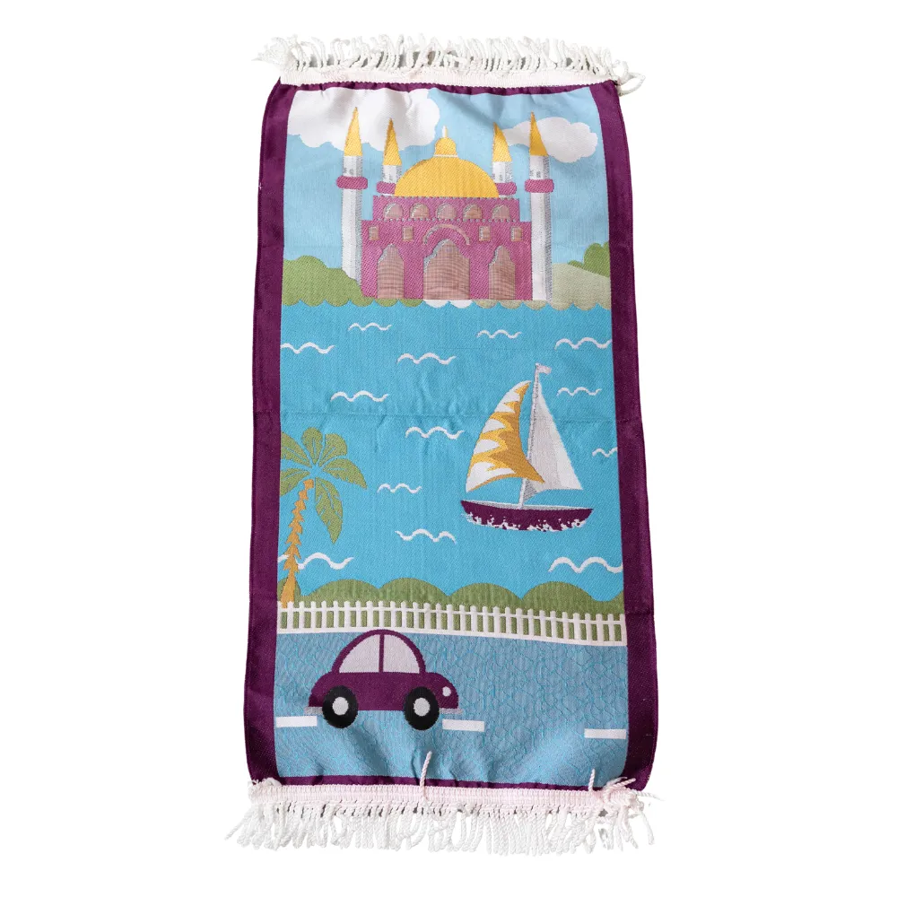 Purple Kids Sajadah Prayer Mat - Bright, Bold and Colorful!