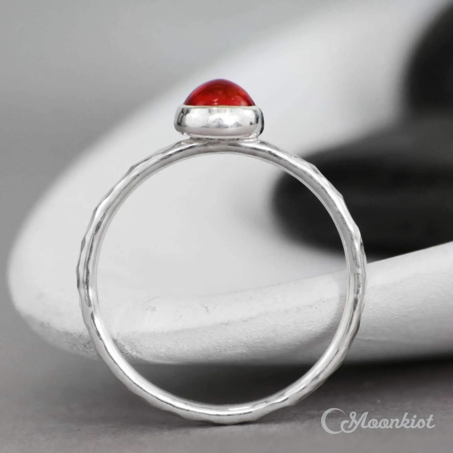 Simple Baltic Amber Stacking Ring | Moonkist Designs