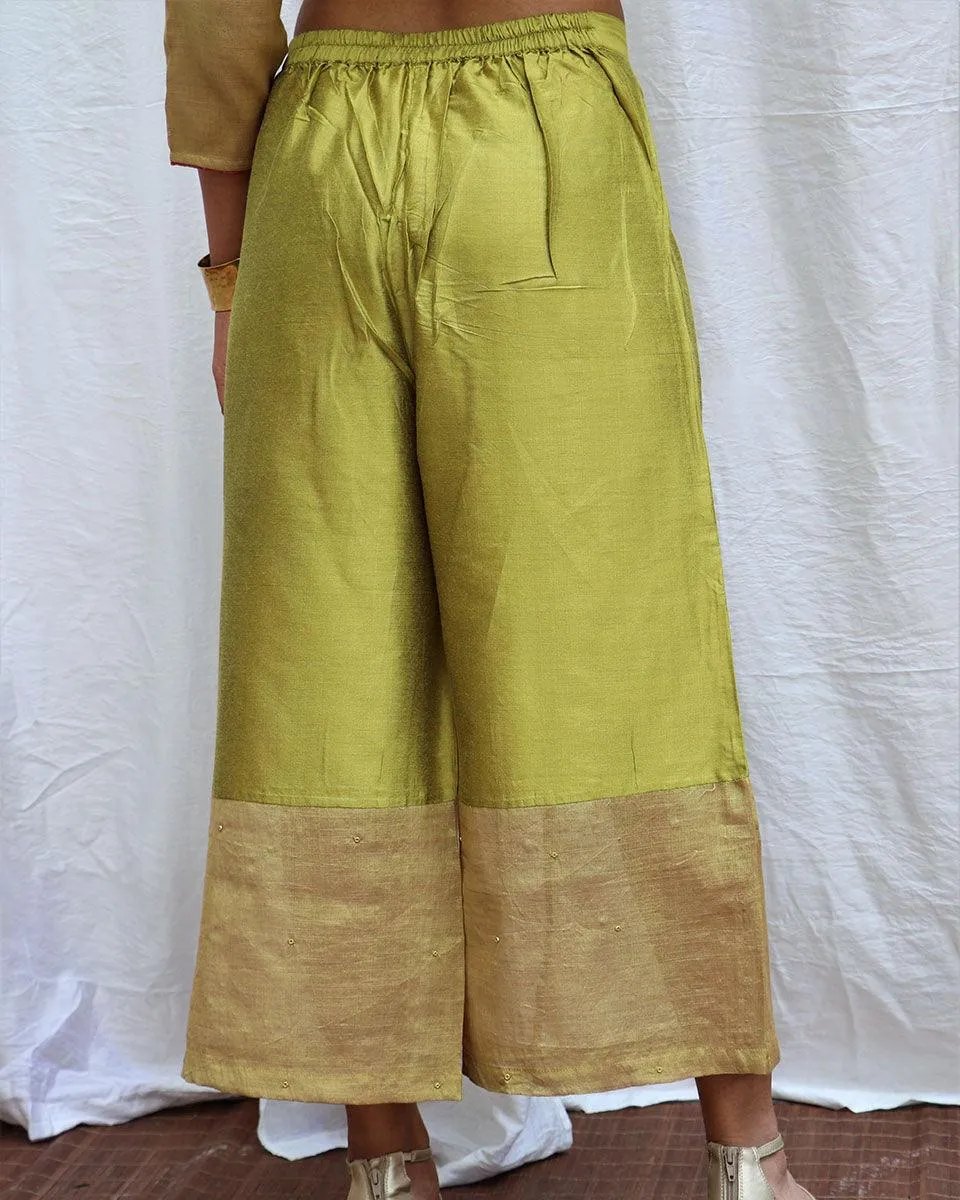 Swetambhara Handwoven Cotton Zari Kurta Set - Zari