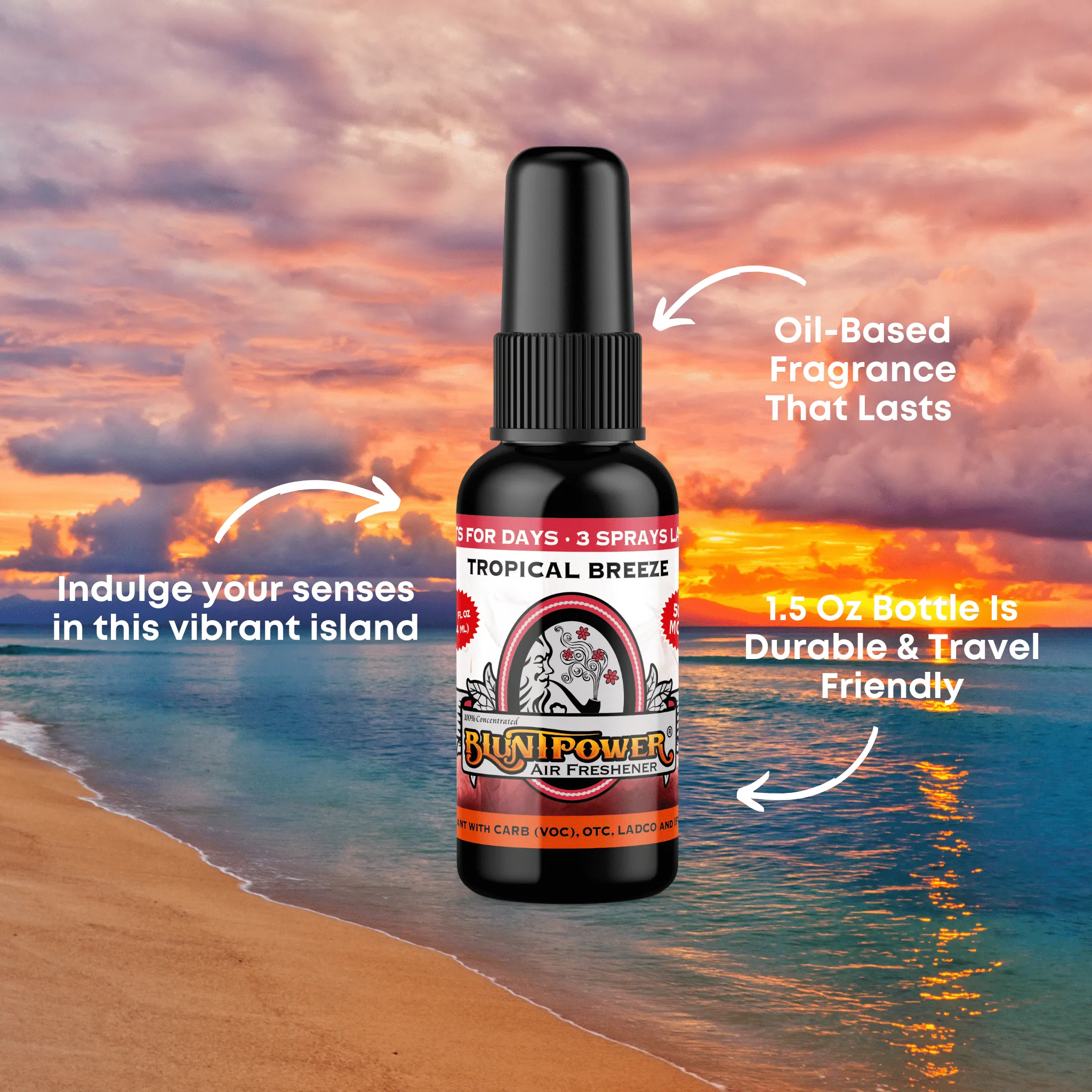Tropical Breeze Red Air Freshener Spray