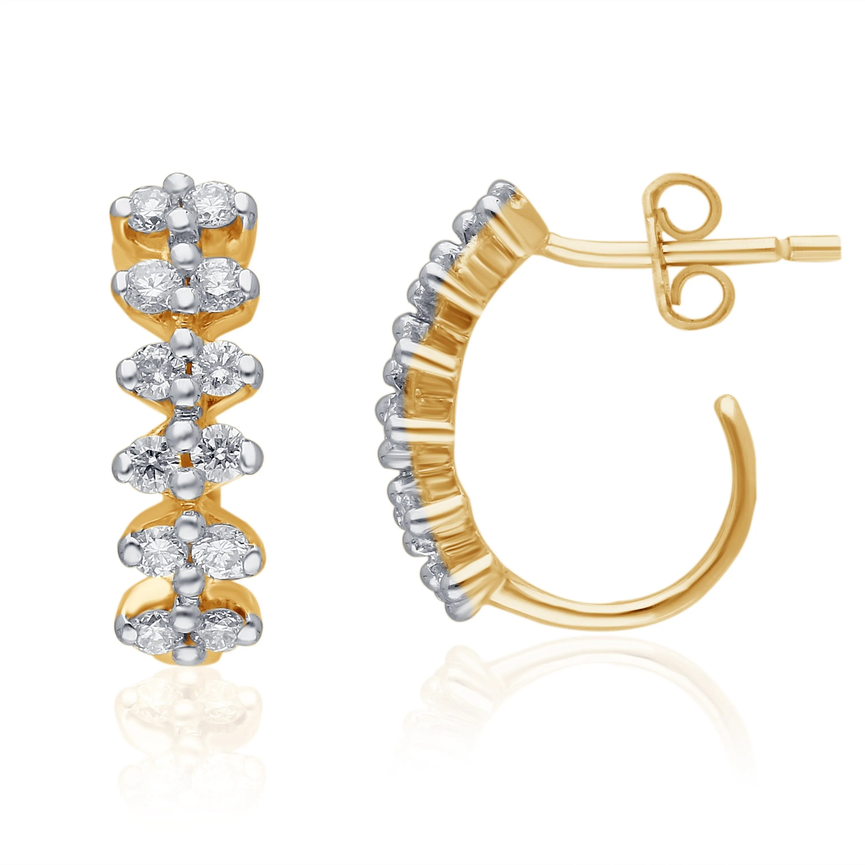Yellow Gold Diamond Eternal Earrings